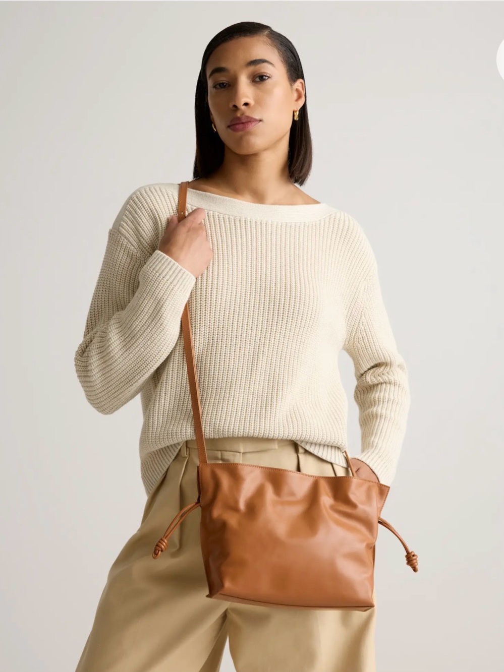 NWOT QUINCE DRAWSTRING CROSSBODY BAG - Picture 6 of 7